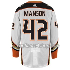 Adidas Maillot de Hockey Anaheim Ducks JOSH MANSON 42 Blanc Authentic - Homme